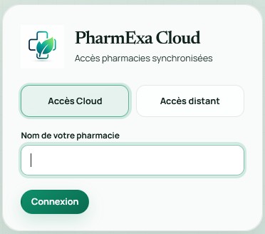 Accès distant PharmExa