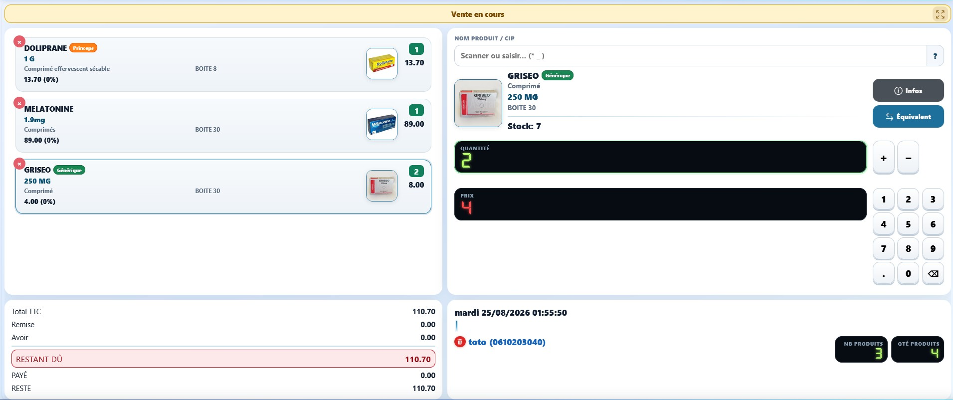 Mode kiosque PharmExa